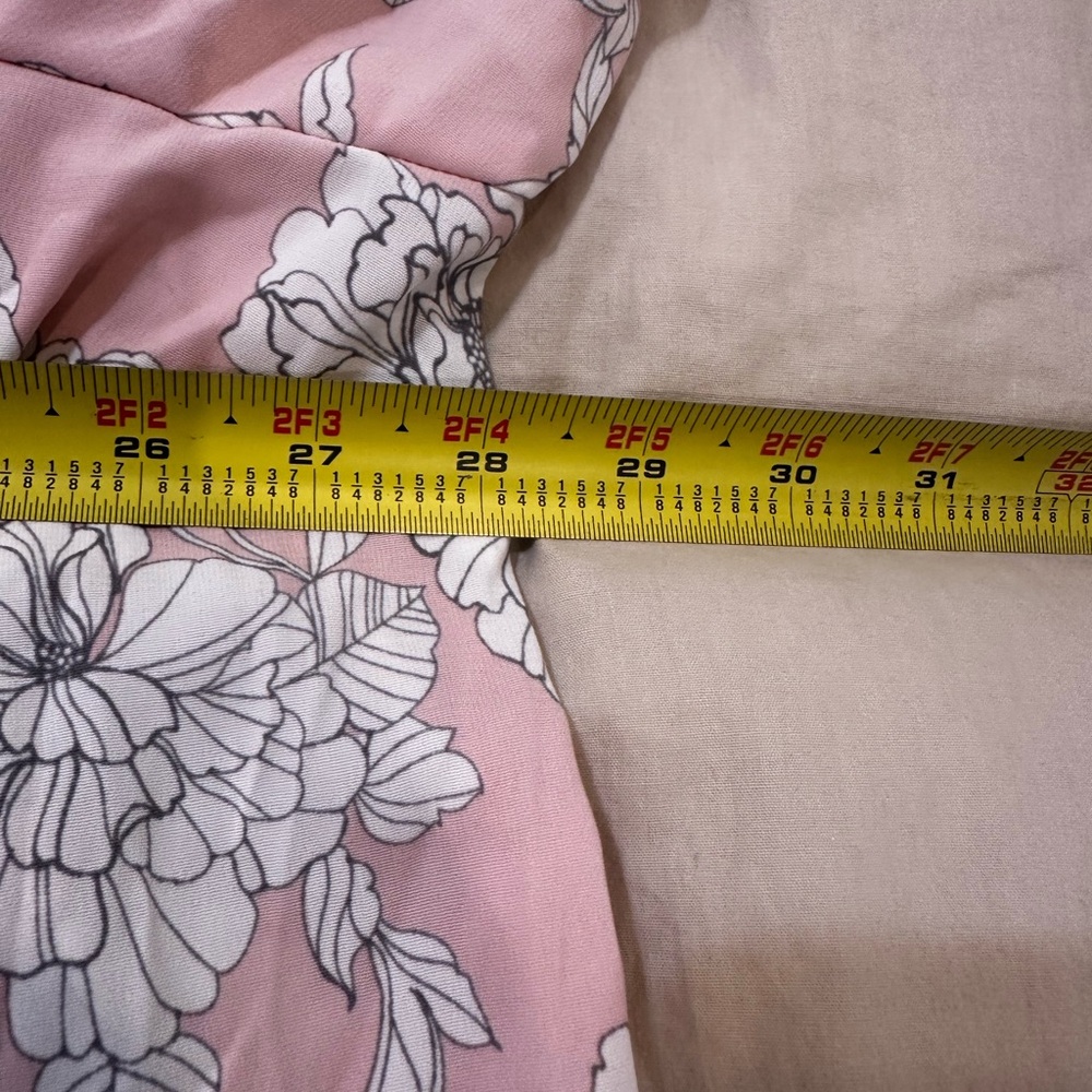 Catherine's Plus Size Pink Floral Button Front Tunic Top - Picture 7 of 8